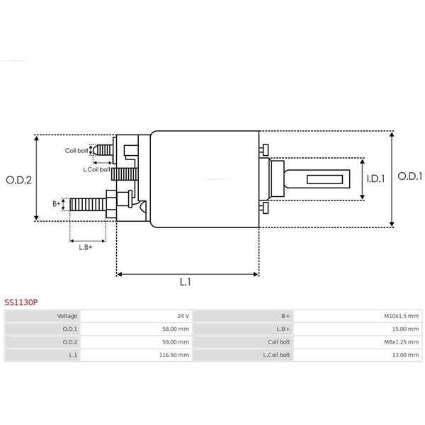Magnetswitch, startmotor 24V As-pl SS1130P AS-PL