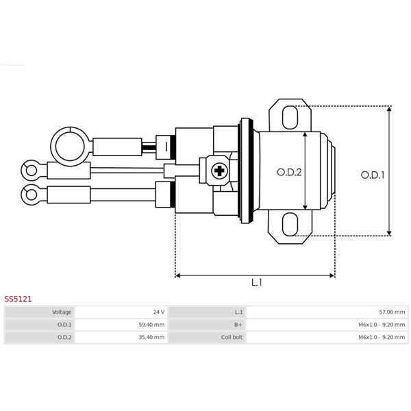 Magnetswitch, startmotor 24V As-pl SS5121 AS-PL Magnetswitch, startmotor 24V As-pl SS5121 AS-PL