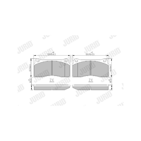 Bromsbeläggsats, Framaxel Jurid 573941J JURID