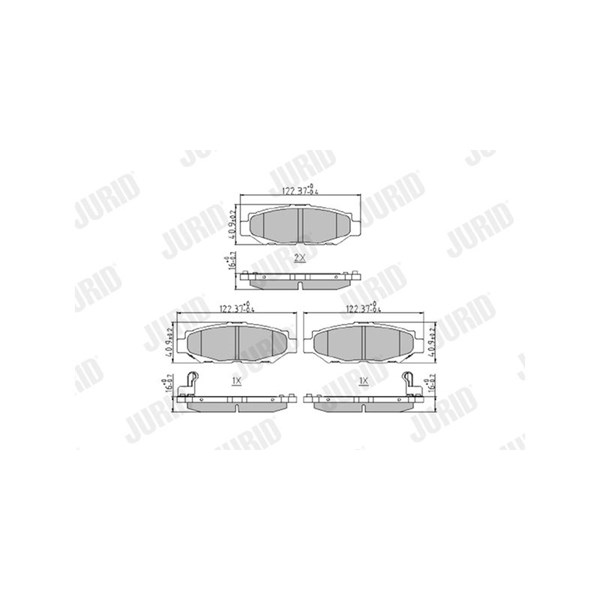 Bromsbeläggsats, Bakaxel Jurid 573952J JURID