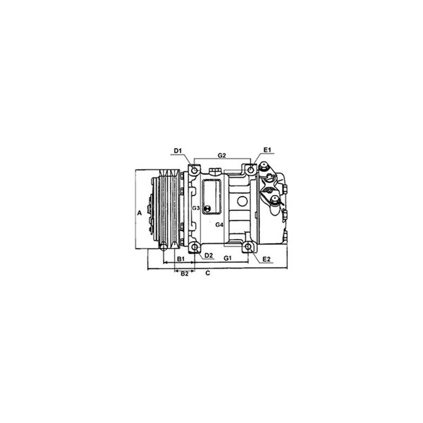 Kompressor, klimatanläggning 12V Hc-cargo 241297 HC-Cargo