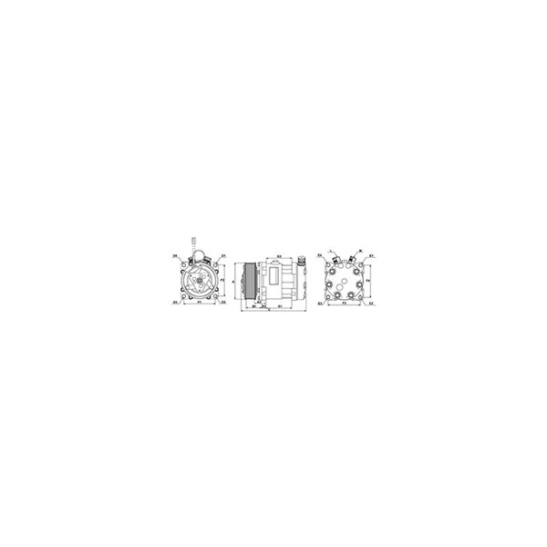 Kompressor, klimatanläggning 12V Hc-cargo 241403 HC-Cargo