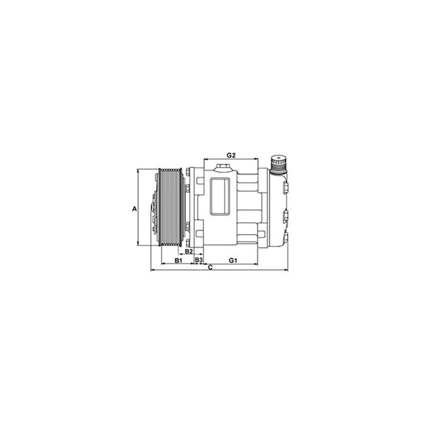 Kompressor, klimatanläggning 12V Hc-cargo 241403 HC-Cargo