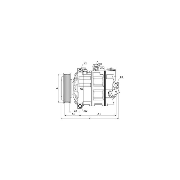 Kompressor, klimatanläggning 12V Hc-cargo 241618 HC-Cargo