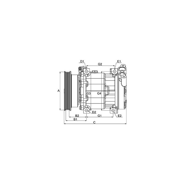 Kompressor, klimatanläggning 12V Hc-cargo 241642 HC-Cargo