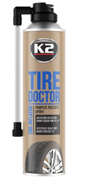 Punkteringsspray K2 Tire Doctor 535ml, Universal K2