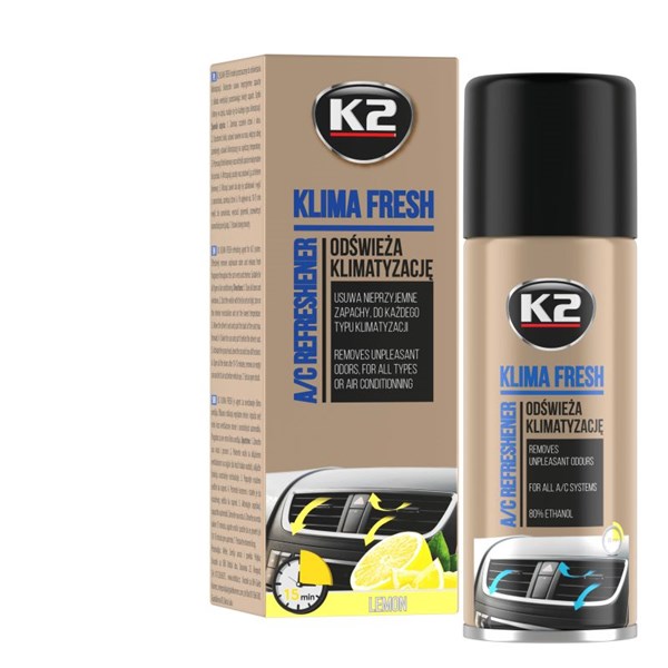Lemon A/c refreshener 150ml Luftfräschare K2 Klima Fresh K2