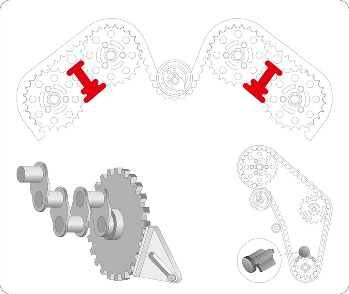 Lägeslåsning Verktygssats, ventiltider, Universal Yato YT-0633 Yato