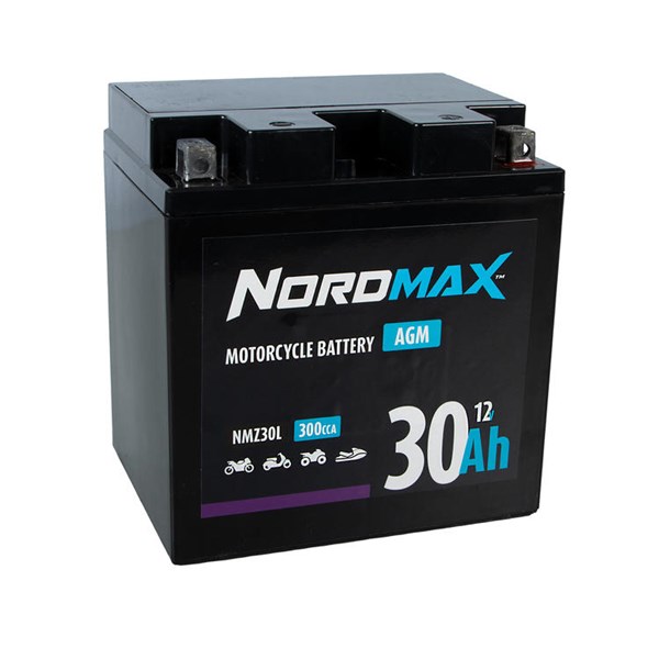 MC Batteri  AGM NordMax 12V 30Ah 300A 12V Nordmax NMZ30L Nordmax