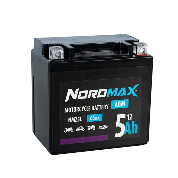 MC Batteri AGM NordMax 12V 5Ah 65 A Nordmax