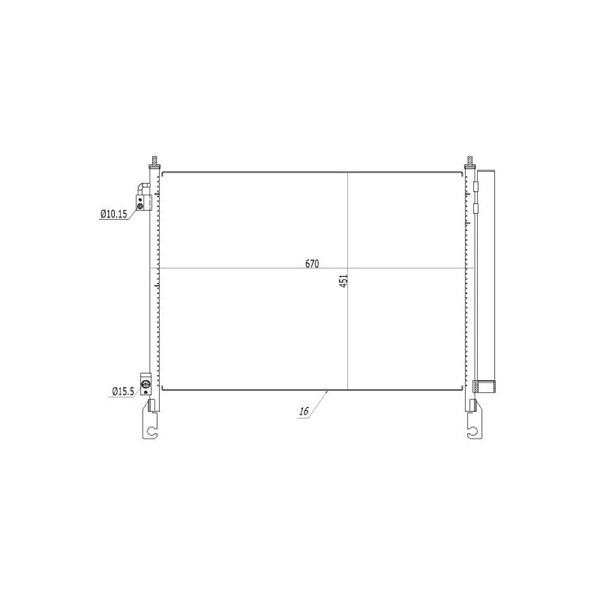 Kondensor, klimatanläggning Nrf 350460 NRF
