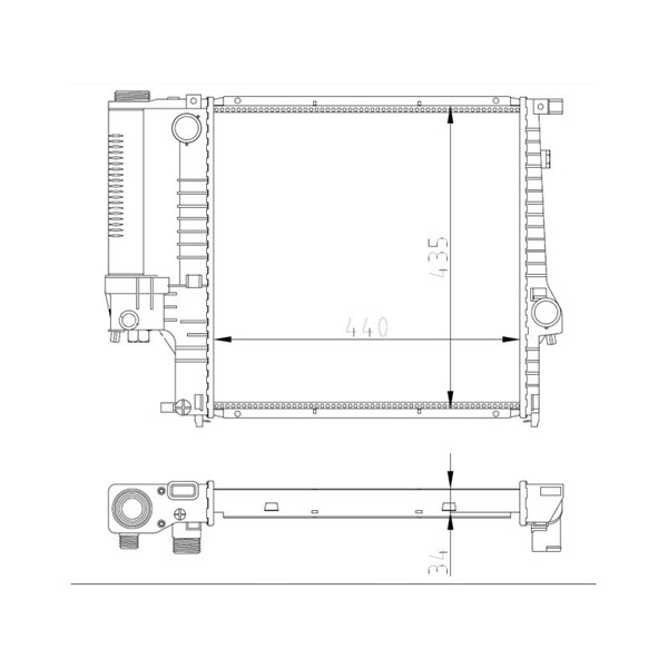 Kylare, motorkylning Nrf 53849A NRF