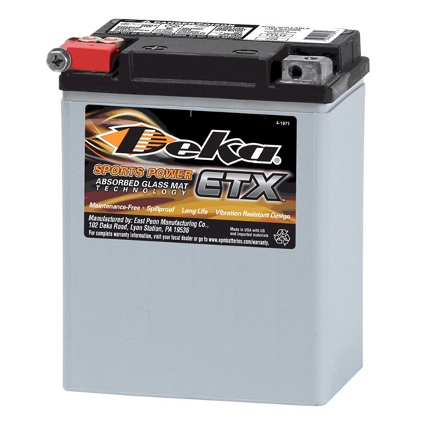MC Startbatteri AGM DEKA ETX15 12V 14AH 12V Deka  ETX15 Deka 