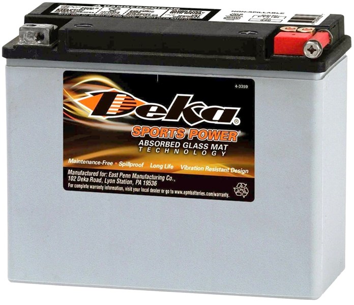 MC Startbatteri AGM DEKA ETX18L 12V 20AH 12V Deka  ETX18L Deka 