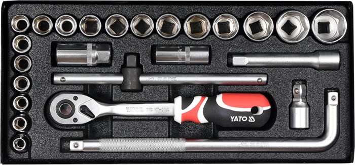 Hylsnyckelsats 25pcs 1/2", Universal Yato YT-12671 Yato
