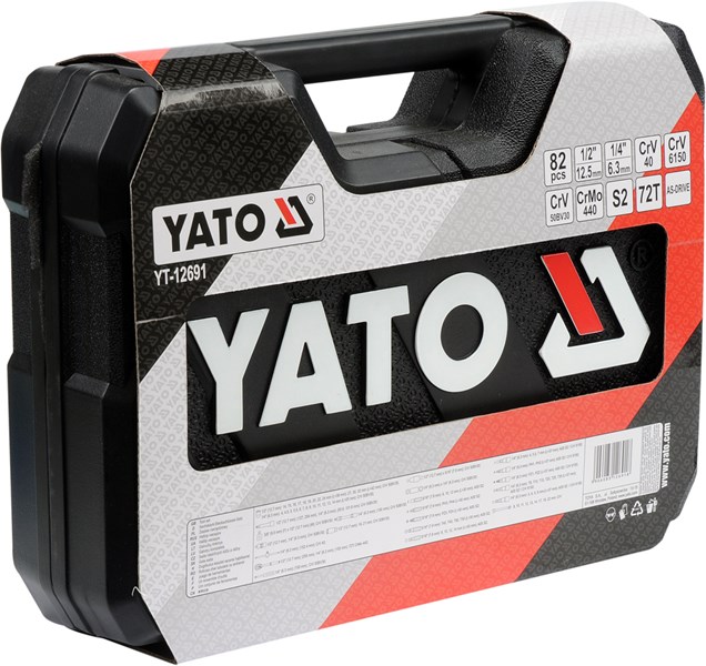 Hylsnyckelsats 82pcs 1/2", L, Universal Yato YT-12691 Yato