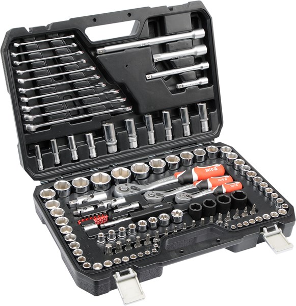 Hylsnyckelsats 120pcs 1/4", 3/8" & 1/2", Universal Yato YT-38801 Yato