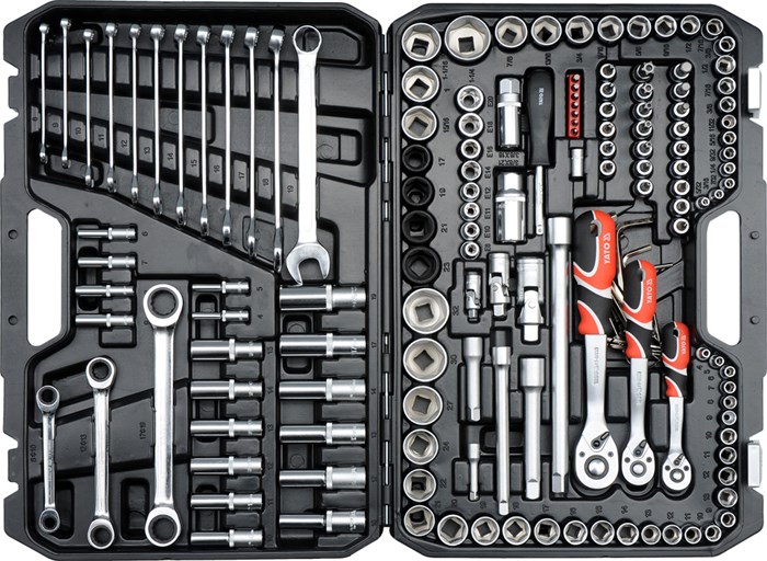 Hylsnyckelsats 150pcs 1/4", 3/8" & 1/2", Universal Yato YT-38811 Yato