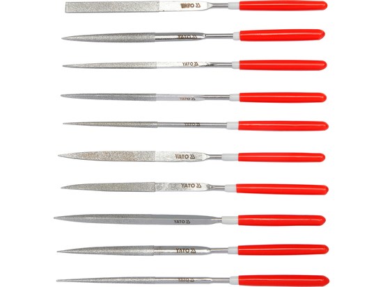 Diamantnålfil set 10st 3x140x50 Yato