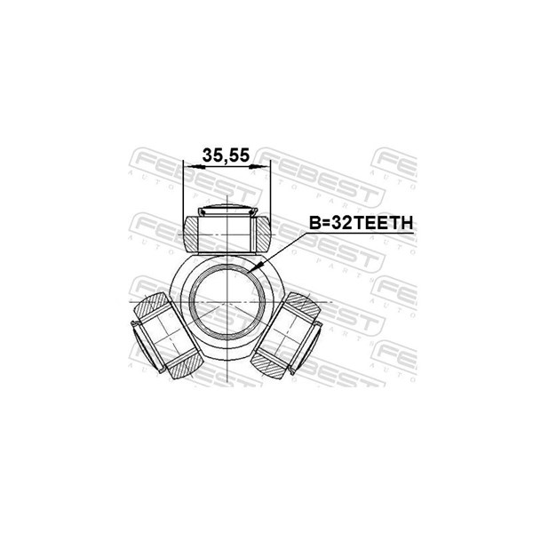 Tripodled Febest 0416-DJ24 FEBEST
