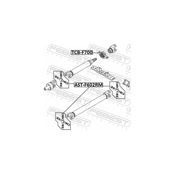 Led, kardanaxel Febest AST-F602RM FEBEST Led, kardanaxel Febest AST-F602RM FEBEST