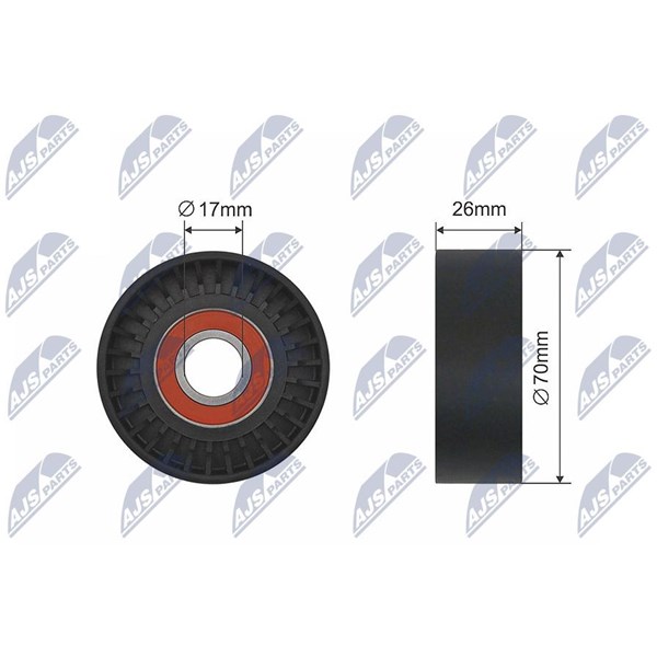Styrrulle, drivrem/kilrem Nty RNK-AU-048 NTY