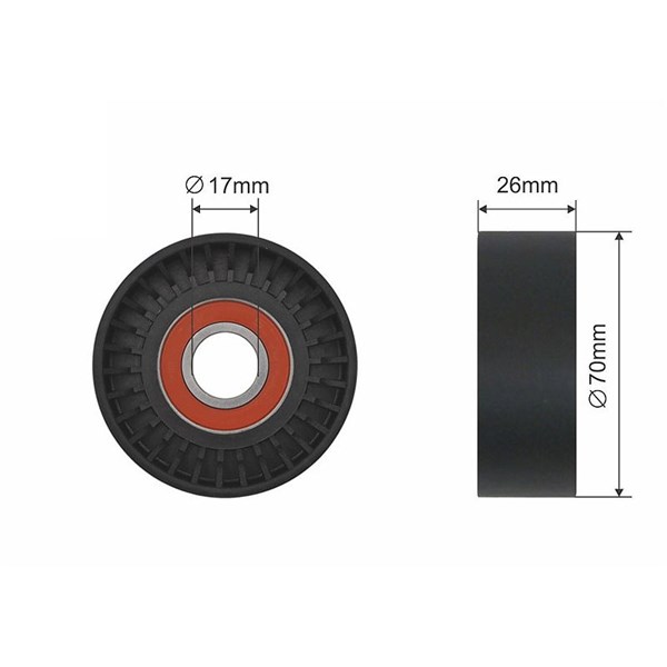 Styrrulle, drivrem/kilrem Nty RNK-AU-048 NTY Styrrulle, drivrem/kilrem Nty RNK-AU-048 NTY
