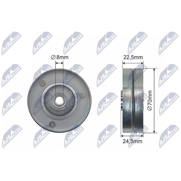 Styrrulle, drivrem/kilrem Nty RNK-BM-039 NTY Styrrulle, drivrem/kilrem Nty RNK-BM-039 NTY