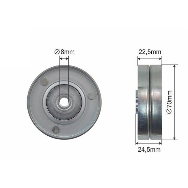 Styrrulle, drivrem/kilrem Nty RNK-BM-039 NTY Styrrulle, drivrem/kilrem Nty RNK-BM-039 NTY