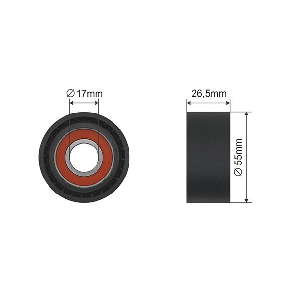 Spännrulle, kilrem/drivrem Nty RNK-CT-035 NTY