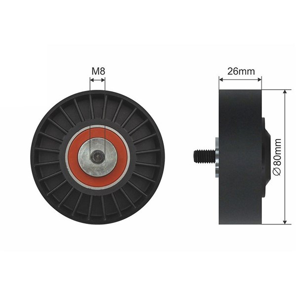 Spännrulle, kilrem/drivrem Nty RNK-CT-036 NTY