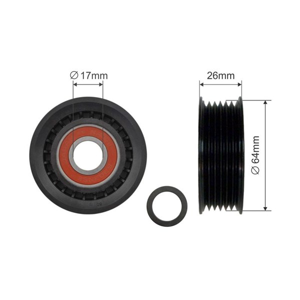 Spännrulle, kilrem/drivrem Nty RNK-DW-007 NTY