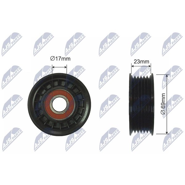 Styrrulle, drivrem/kilrem Nty RNK-FR-044 NTY