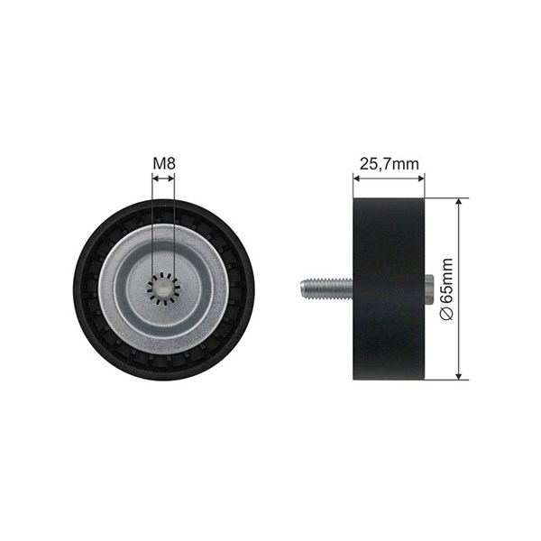 Styrrulle, drivrem/kilrem Nty RNK-ME-033 NTY