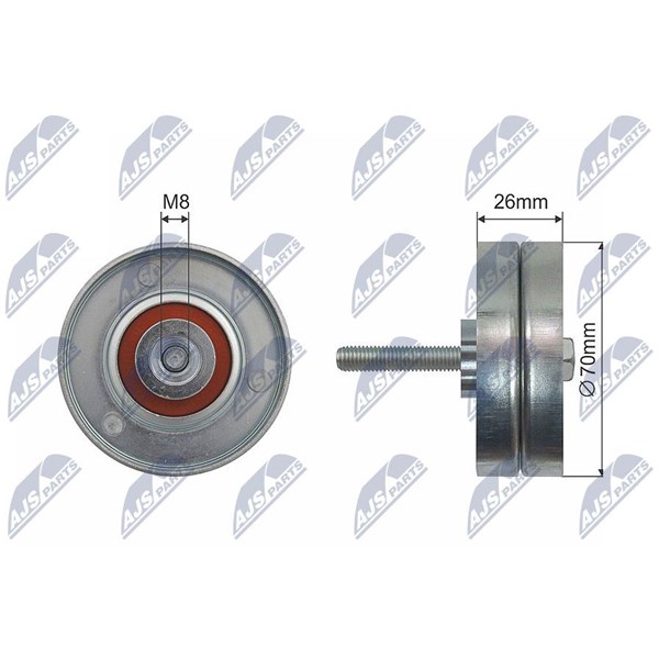Styrrulle, drivrem/kilrem Nty RNK-MZ-014 NTY