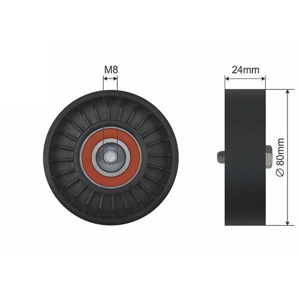 Styrrulle, drivrem Nty RNK-SA-002 NTY