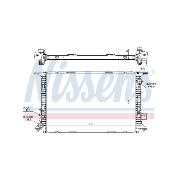 Kylare, motorkylning Nissens 60326 NISSENS