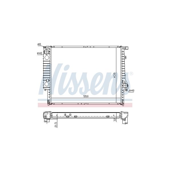 Kylare, motorkylning Nissens 60619A NISSENS