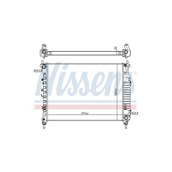 Kylare, motorkylning Nissens 606255 NISSENS