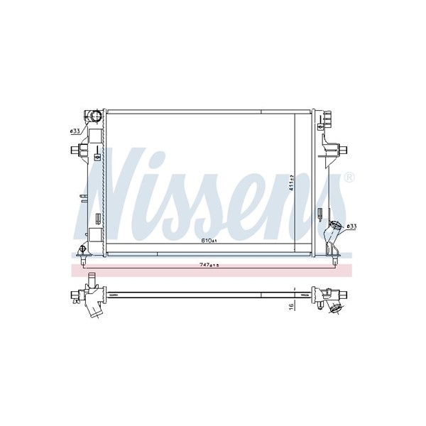 Kylare, motorkylning Nissens 606552 NISSENS