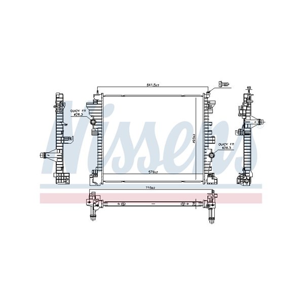 Kylare, motorkylning, Fram, Mitt Nissens 606568 NISSENS