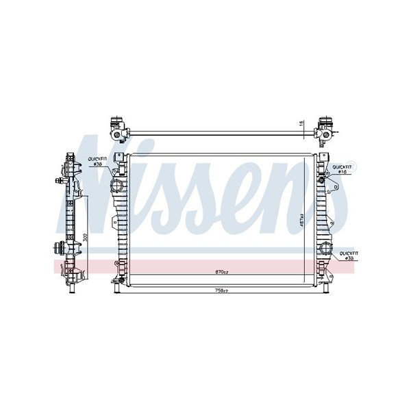 Kylare, motorkylning Nissens 606681 NISSENS