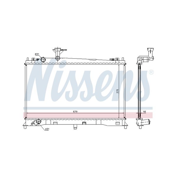 Kylare, motorkylning Nissens 62462A NISSENS