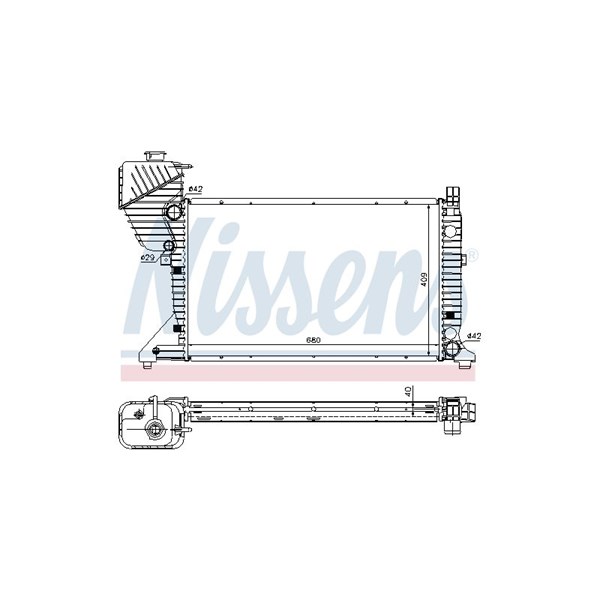 Kylare, motorkylning Nissens 62519A NISSENS
