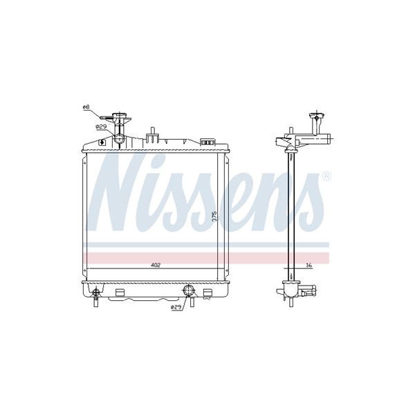 Kylare, motorkylning Nissens 628988 NISSENS