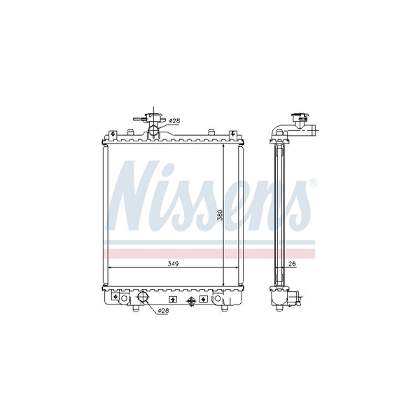 Kylare, motorkylning Nissens 63014A NISSENS