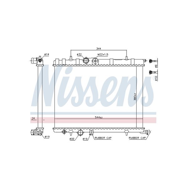 Kylare, motorkylning Nissens 63502 NISSENS
