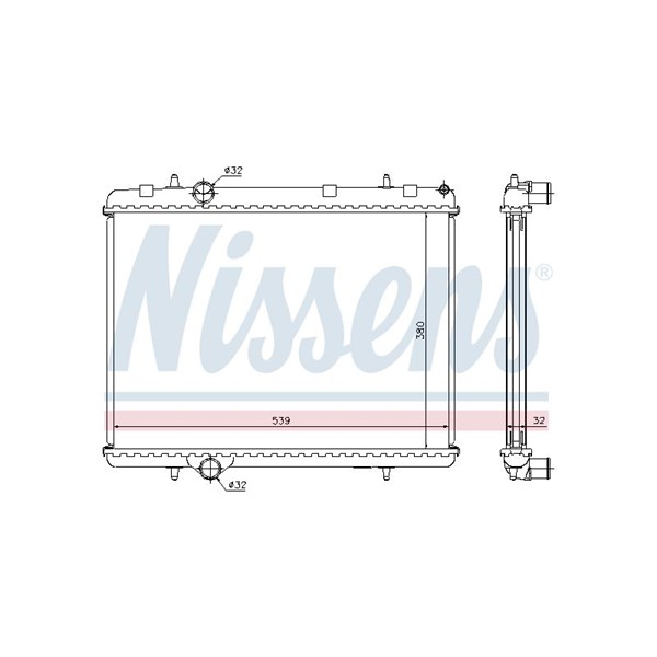 Kylare, motorkylning Nissens 636006 NISSENS