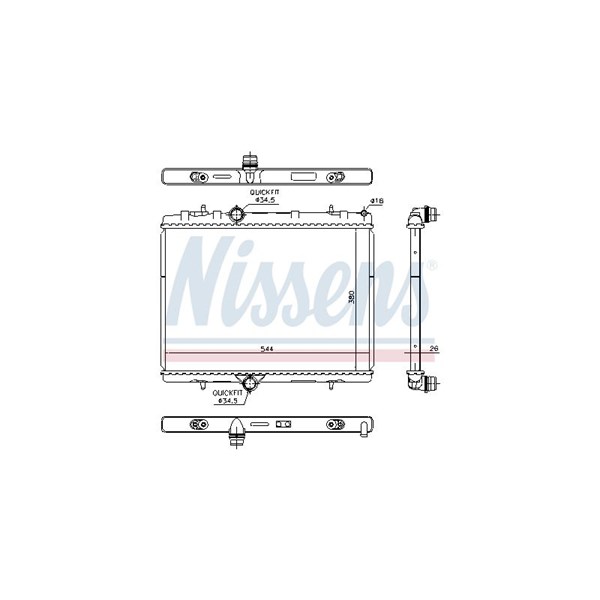 Kylare, motorkylning Nissens 636029 NISSENS