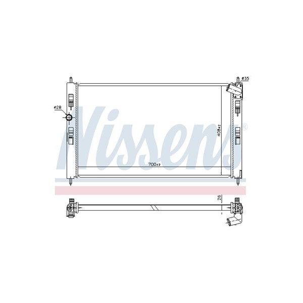 Kylare, motorkylning Nissens 636034 NISSENS